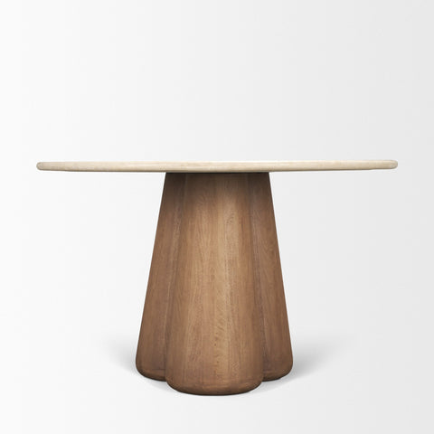Marilyn 48" Botticino Marble Dining Table -4