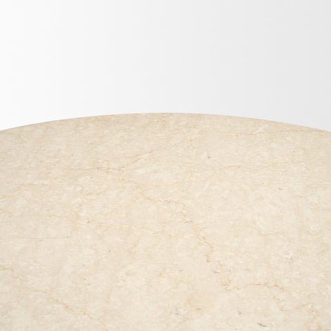 Marilyn 48" Botticino Marble Dining Table -5