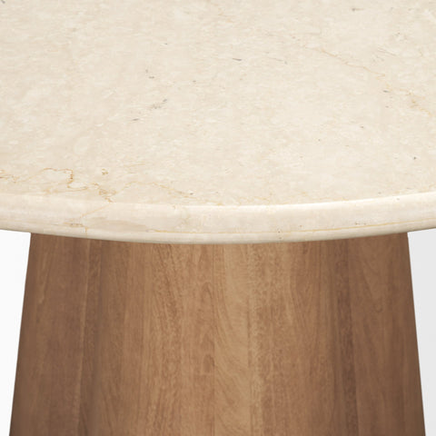 Marilyn 48" Botticino Marble Dining Table -6