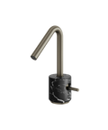 Marmo Black Marquina Brushed Black Chrome Single Hole Bathroom Faucet