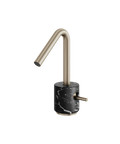 Marmo Black Marquina Brushed Nickel Single Hole Bathroom Faucet