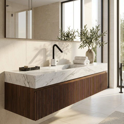 Marmo Black Single Hole Bathroom Faucet