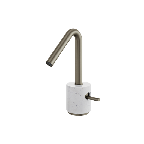 Marmo Brushed Black Chrome Single Hole Bathroom Faucet