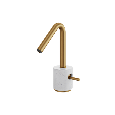 Marmo Brushed Gold Single Hole Bathroom Faucet