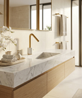 Marmo Brushed Gold Single Hole Bathroom Faucet