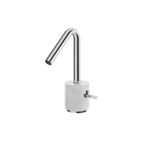 Marmo Polished Chrome Single Hole Bathroom Faucet - Aquabrass