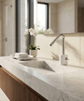Marmo Polished Chrome Single Hole Bathroom Faucet - Aquabrass