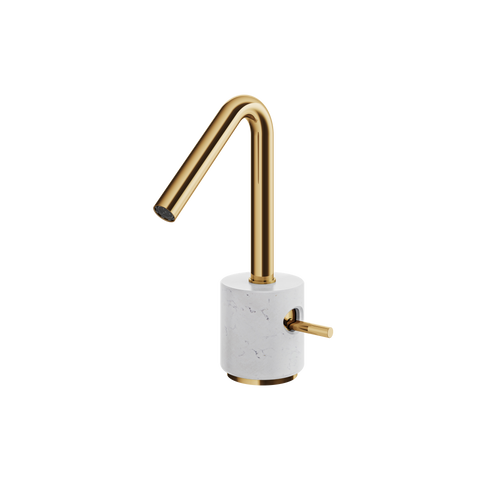 Marmo Polished Gold Single Hole Bathroom Faucet