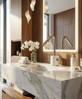 Marmo Polished Nickel Single Hole Bathroom Faucet