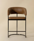Marris Cognac Modern Faux Leather Counter Stool-2