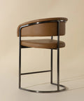 Marris Cognac Modern Faux Leather Counter Stool-3