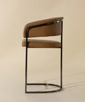 Marris Cognac Modern Faux Leather Counter Stool-4