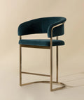 Marris Teal Modern Upholstered Counter Stool-1