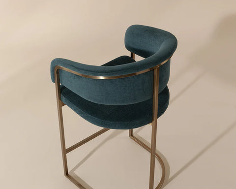 Marris Teal Modern Upholstered Counter Stool-3
