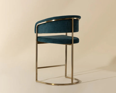 Marris Teal Modern Upholstered Counter Stool-4