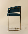 Marris Teal Modern Upholstered Counter Stool-5