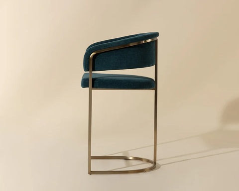 Marris Teal Modern Upholstered Counter Stool-5