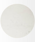 Maxwell 48" White Marble and Light Brown Wood Dining Table-4