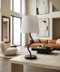 Mayssa Matte Black Iron Table Lamp