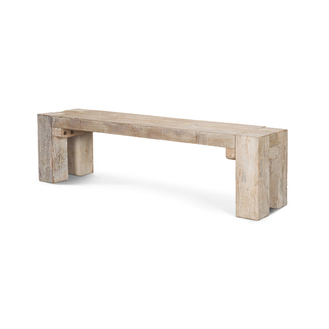 McArthur 64-Inch Whitewash Reclaimed Wood Bench-1