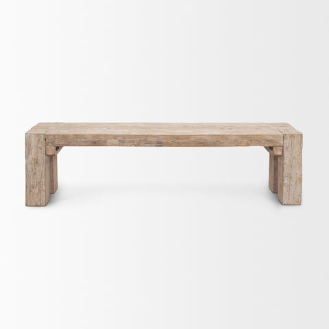 McArthur 70-Inch Whitewash Reclaimed Wood Bench -2
