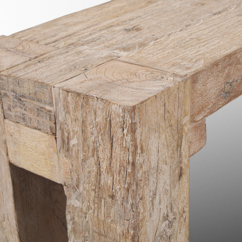McArthur 70-Inch Whitewash Reclaimed Wood Bench -7