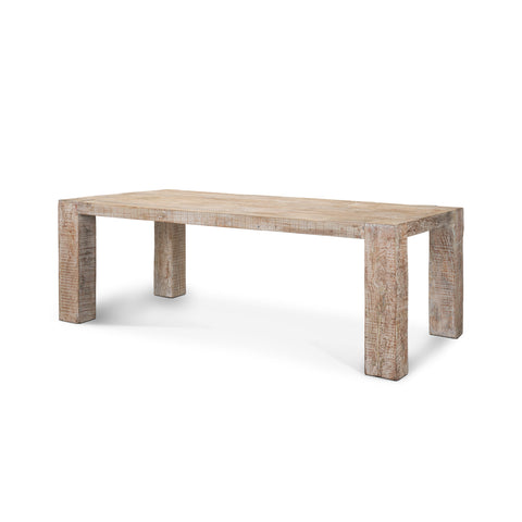 McArthur 84" Whitewashed Reclaimed Wood Dining Table -1