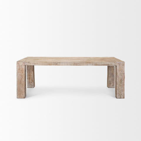 McArthur 84" Whitewashed Reclaimed Wood Dining Table -2