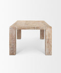 McArthur 84" Whitewashed Reclaimed Wood Dining Table -3