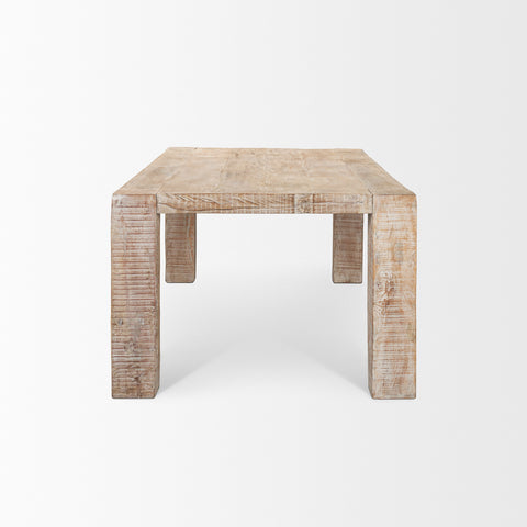 McArthur 84" Whitewashed Reclaimed Wood Dining Table -3
