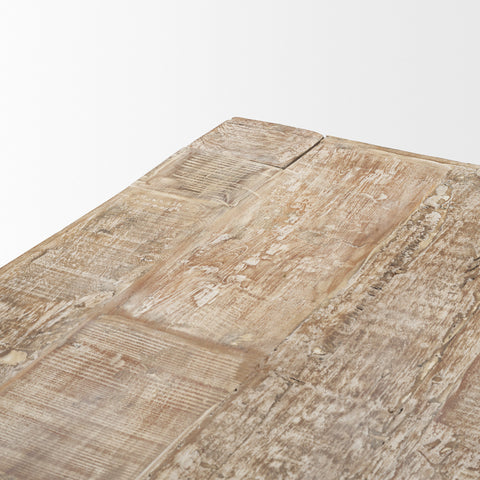 McArthur 84" Whitewashed Reclaimed Wood Dining Table -5