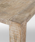 McArthur 84" Whitewashed Reclaimed Wood Dining Table -6