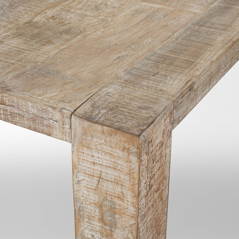 McArthur 84" Whitewashed Reclaimed Wood Dining Table -6