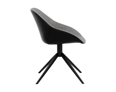 McCoy Black Two Tone Swivel Office Chair-3