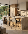 Meadow Fog Modern Upholstered Counter Stool 