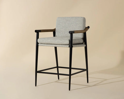 Meadow Fog Modern Upholstered Counter Stool -1