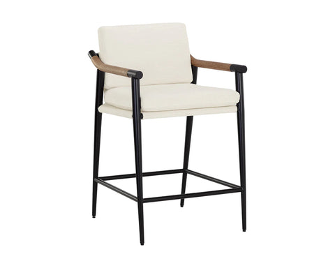 Meadow Ivory Modern Upholstered Counter Stool-1