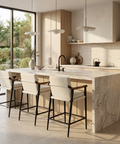 Meadow Ivory Modern Upholstered Counter Stool