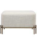Meline Ivory Cotton Tweed Stool-1