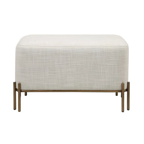 Meline Ivory Cotton Tweed Stool-1