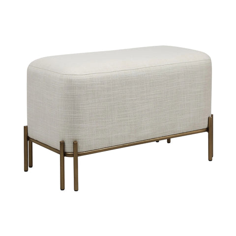 Meline Ivory Cotton Tweed Stool-2