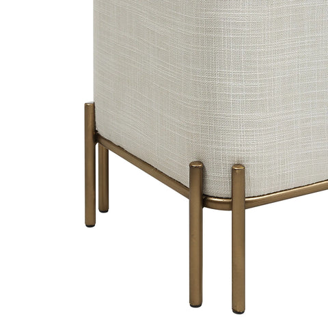 Meline Ivory Cotton Tweed Stool-4