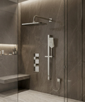 MiamiBox01G Polished Nickel 2-Way Non-Shared Thermostatic Shower System Trim Kit