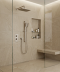 MiamiBox01 Brushed Nickel 2-Way Shared Thermostatic Shower System Trim Kit