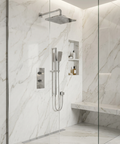 MiamiBox01 Polished Chrome 2-Way Shared Thermostatic Shower System Trim Kit 