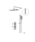 MiamiBox01 Polished Chrome 2-Way Shared Thermostatic Shower System Trim Kit -1