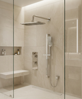 MiamiBox01 Polished Nickel 2-Way Shared Thermostatic Shower System Trim Kit 