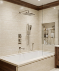 MiamiBox02G Polished Nickel 3-Way Non-Shared Thermostatic Tub and Shower System Trim Kit - Aquabrass