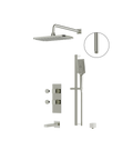 MiamiBox02 Polished Nickel 3-Way Shared Thermostatic Tub and Shower System Trim Kit-1