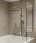 MiamiBox02 Polished Nickel 3-Way Shared Thermostatic Tub and Shower System Trim Kit